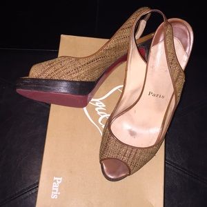 Christian Louboutin sling  backs!